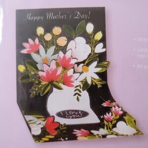 Mothers Day Pop Up Flower Bouquet Card Flowercore Bloomcore Botanical Garden NWT